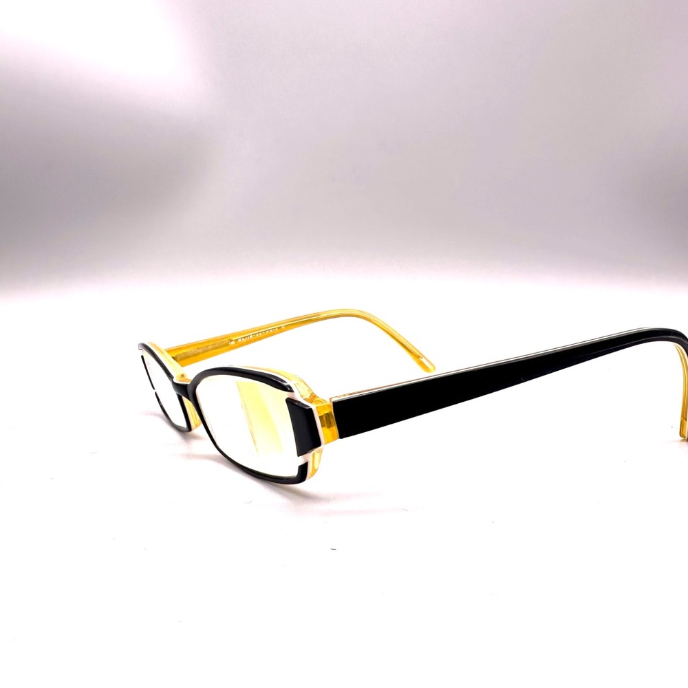 KLiiK Denmark Model 358 Saskia 50-16-140 Black Yellow Rectangle Glasses Frames